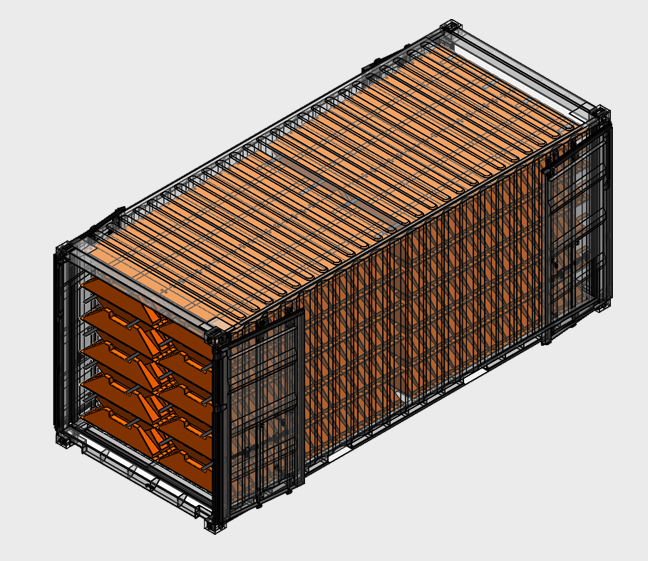 Buoyancy Modules In Container 3D View
