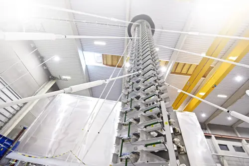 Equipment warehouse tower showcasing stability