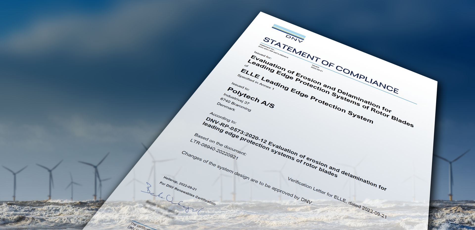 Blog DNV Certificate ELLE Lifetime
